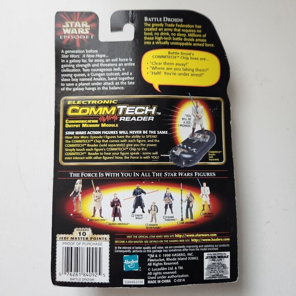 1998 Star Wars Episode I Battle Droid With Blaster Rifle & CommTech Chip VTG - Picture 5 of 8